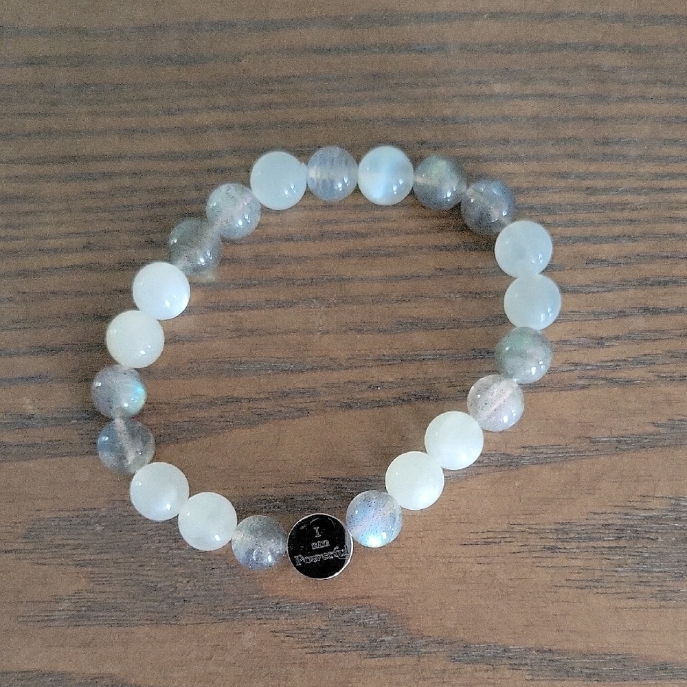 Handmade I Am Powerful Crystal Bracelet